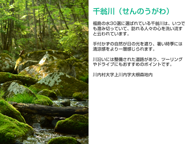 仙翁川渓流の詳細