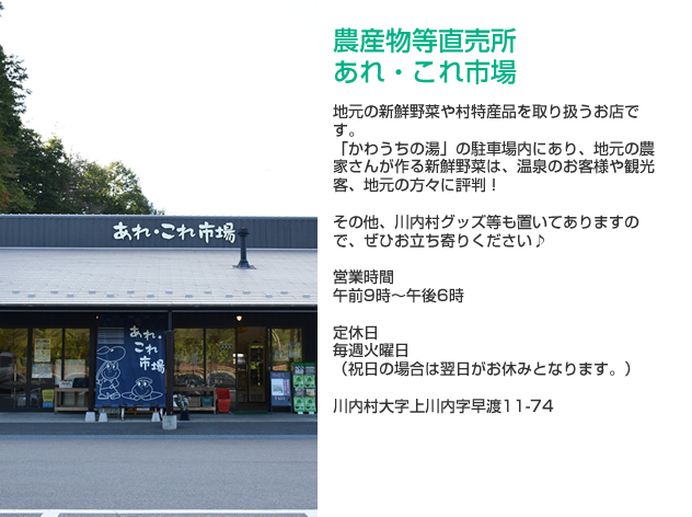 農産物等直売所 あれ・これ市場の詳細