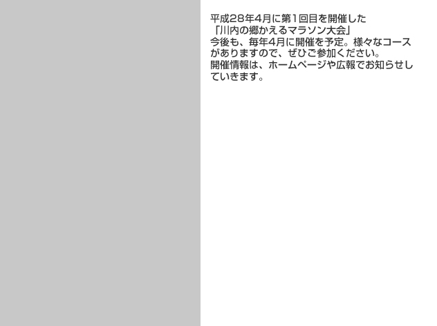 川内の郷かえる マラソン大会の詳細